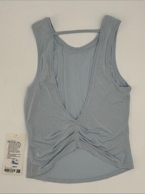 lululemon athletica Light Blue gray Deep V Workout Tank